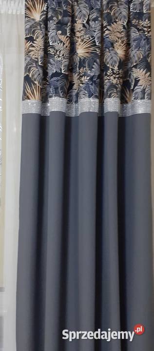 Zasłony szary liść monstera mazowieckie Mława