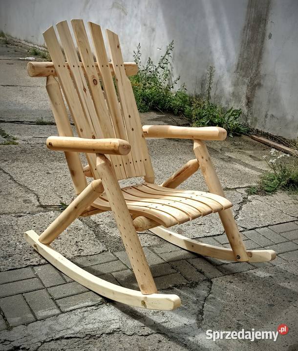 Drewniane krzesło bujane do ogrodu Fotel Krzesła ogrodowe Gorzów Wielkopolski sprzedam