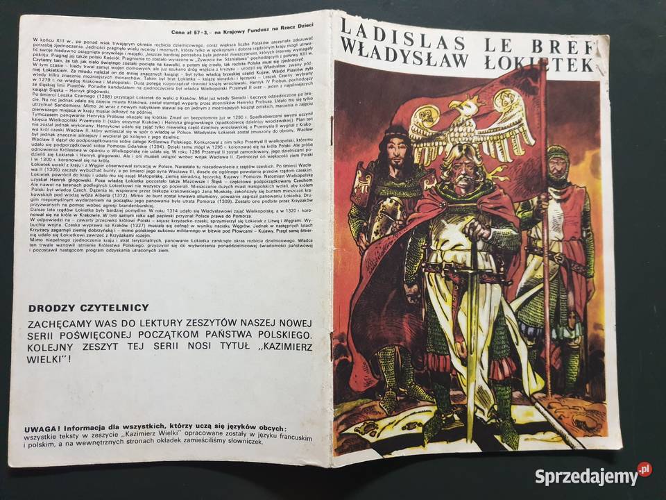 Władysław Łokietek Ladislas le Bref komiks Komiksy pomorskie Gdynia