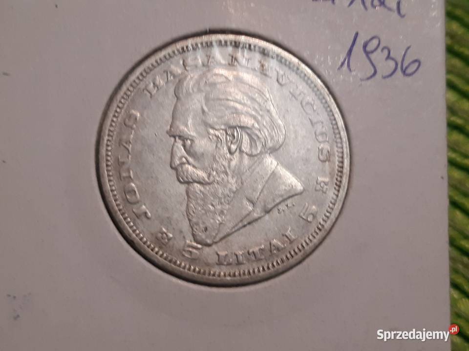 moneta srebrna Litwy z 1936r podlaskie Łomża sprzedam