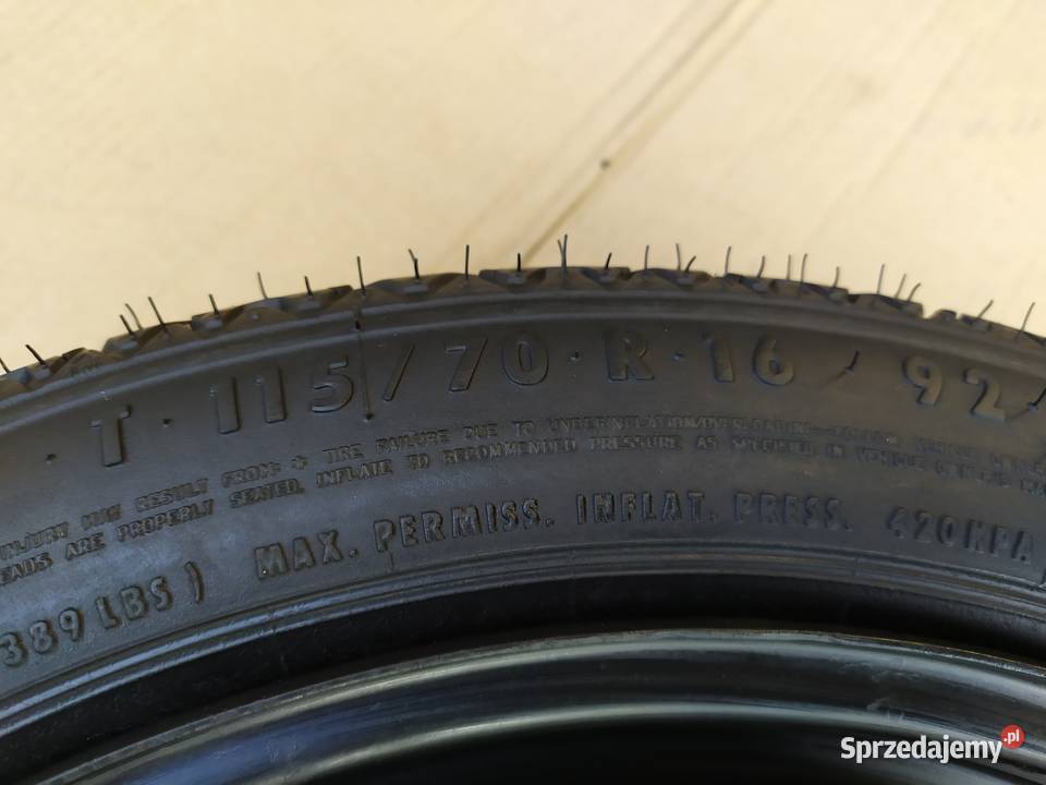 KOŁO DOJAZDOWE R16 5x115 OPEL ASTRA IV J ZESTAW Pozostałe Miejska Górka