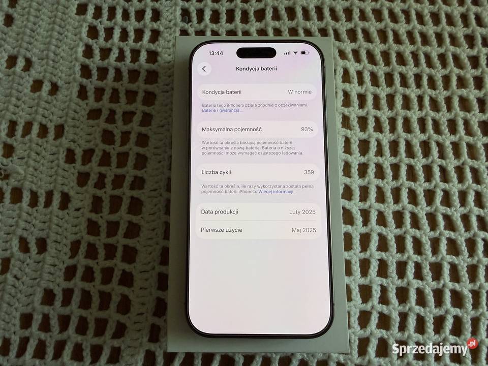 iPhone 16 Pro 128GB Desert Titanium stan bateria Apple / iPhone