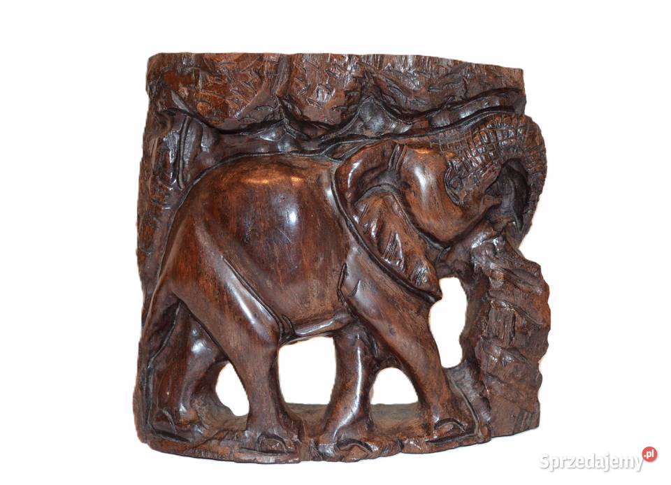 Słoń z małym słonikiem rzeźba dekoracja pomorskie Lębork sprzedam