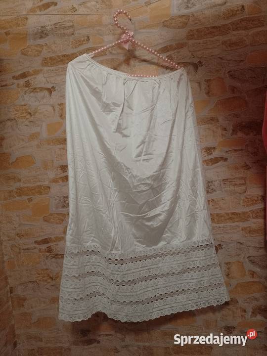 4850 4XL5XL Długa biała półhalka halka z Londynu Moda i Styl Kraków