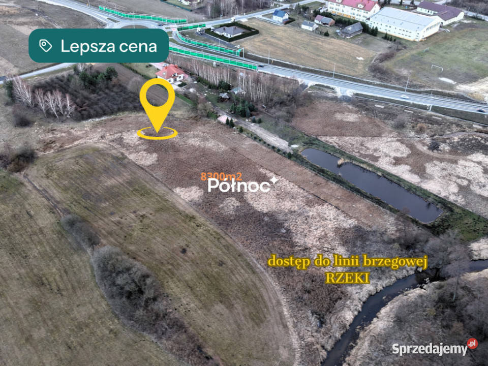 Działka budowlana z pozwoleniem na staw rzece Cicibór Duży