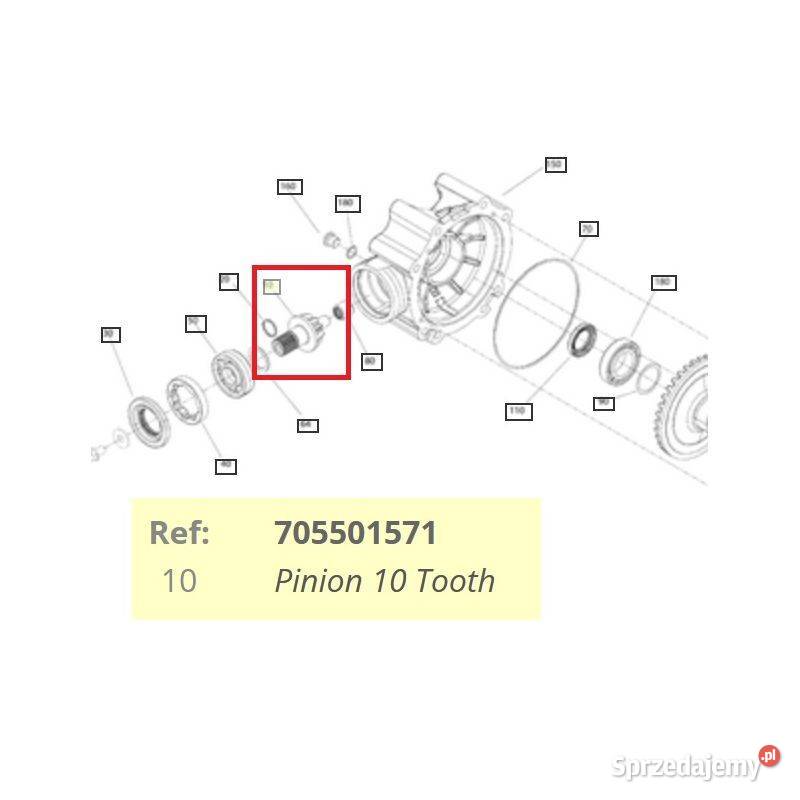 Wałek ataku dyfra tylnego do quada CanAm BRP Nowy Sącz