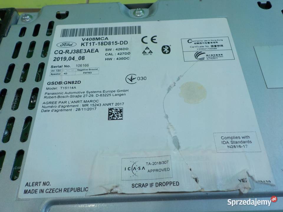 FORD TRANSIT CONNECT MK2 LIFT 19r VAN radio Radioodtwarzacze Suków