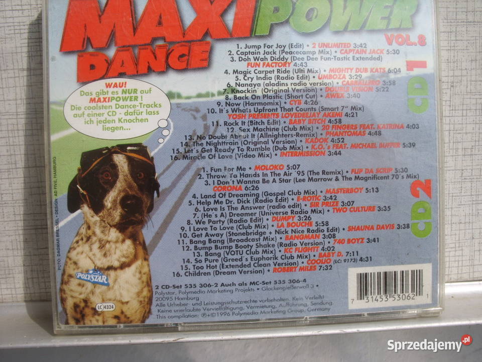 Dance CD MAXI POWER VOL 8 2CD 1996 dolnośląskie Wołów