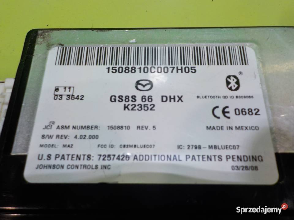 MAZDA 6 GH II 20 D 08r HB 5D modul BLUETOOTH mazowieckie Suków