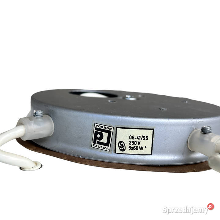 Żyrandol kaskadowy midcentury modern Pokrok Warszawa