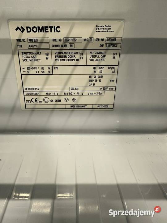 Lodówka Dometic kamper przyczepa Kamyk
