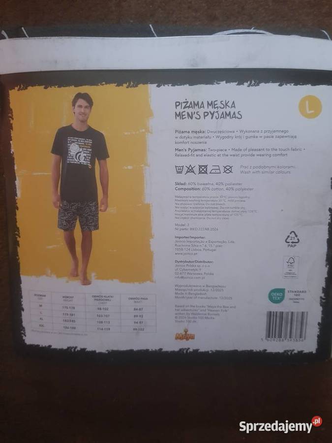 Piżama męska rozmiar L Warszawa