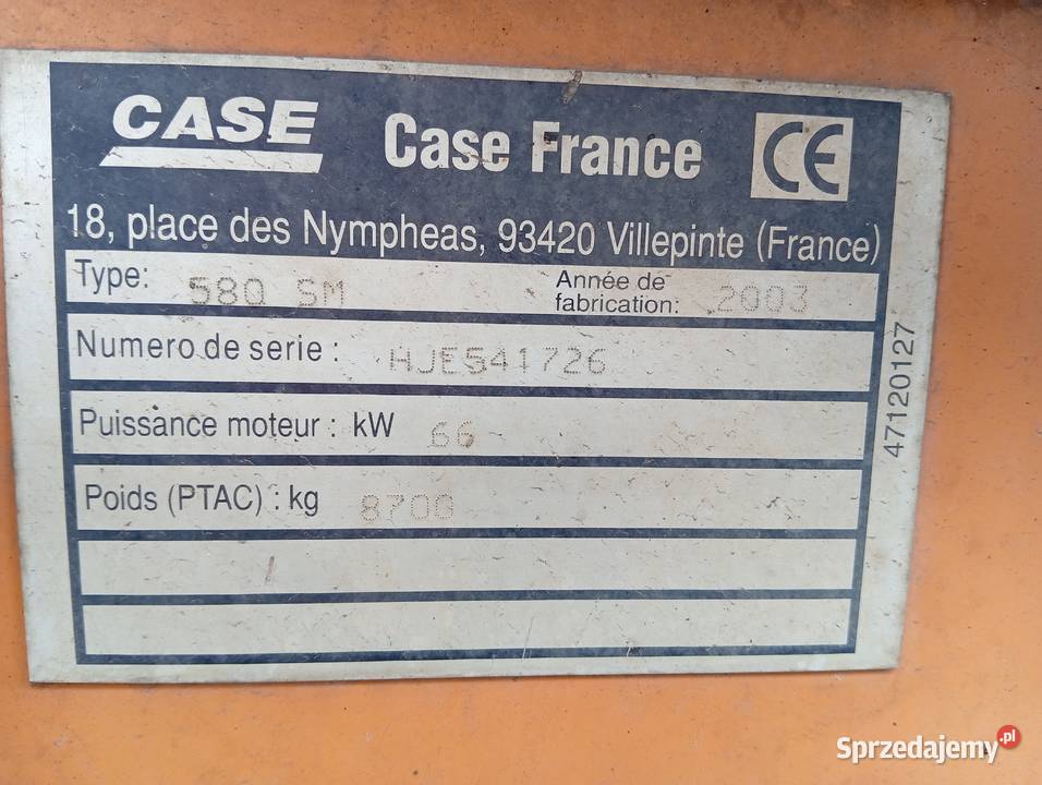CASE 580 SM mazowieckie Kozienice