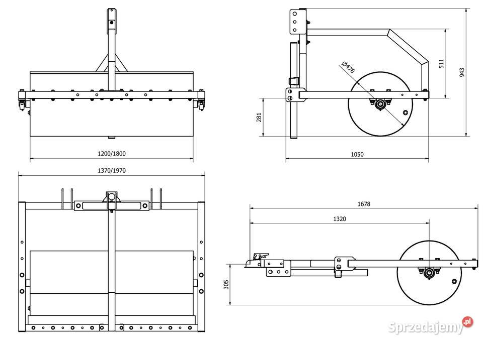 1 WALEC do trawy do ciągnika dowóz cała Baborów