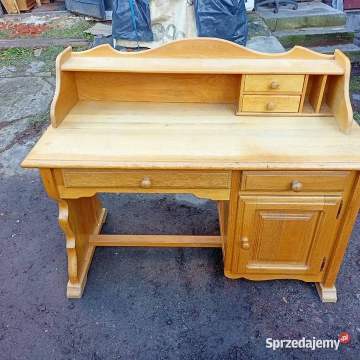Biurko Drewniane Masywne Uniwersalne Prawe lewe Zabrze sprzedam