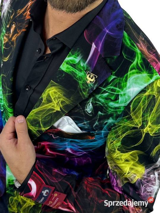 MARCO MILANO Marynarka męska C28 kolorowa dymy Odzież codzienna Ostrów Wielkopolski