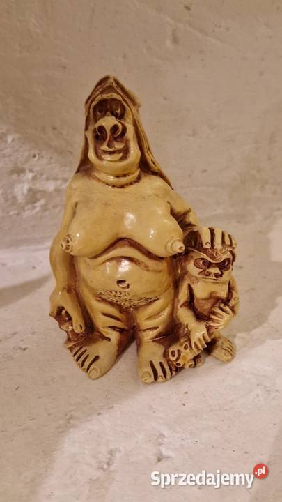 Stara azjatycka FIGURKA JASKINIOWCY vintage Lublin