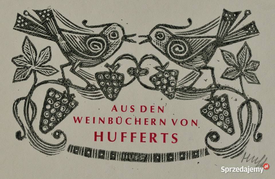 zbiór 6 exlibrisów Hermann Huffert lata 7080 dolnośląskie Wrocław sprzedam