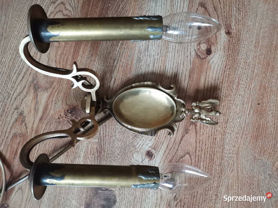 Mosiężny podwójny kinkiet Księstwo Warszawskie Kraków