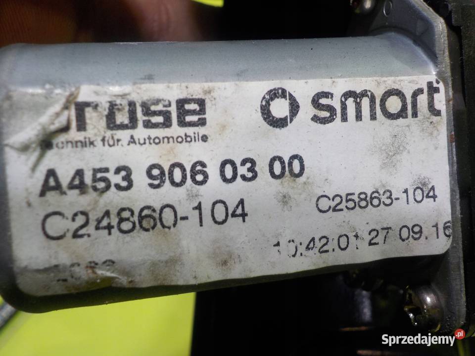 SMART FORTWO III 10 B 16r 2D podnosnik szyby Suków sprzedam