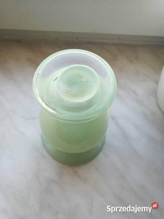 Pistacjowy wazonik Huta Choszczno