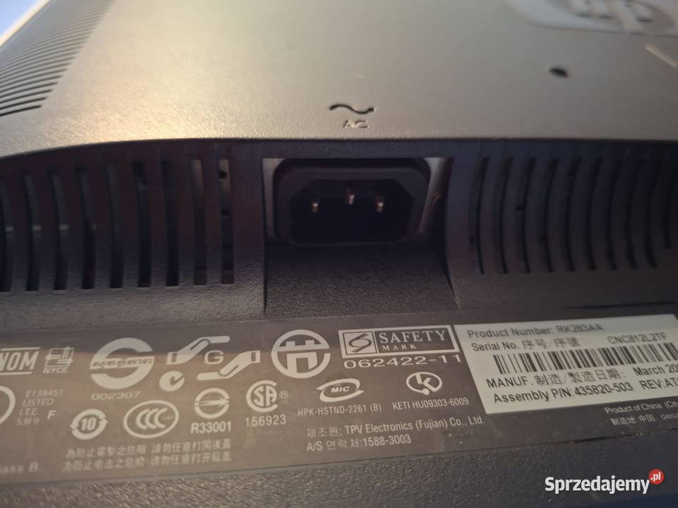 Monitor HP 19 HSTND2261LH VGADVI kabel VGA HP Warszawa