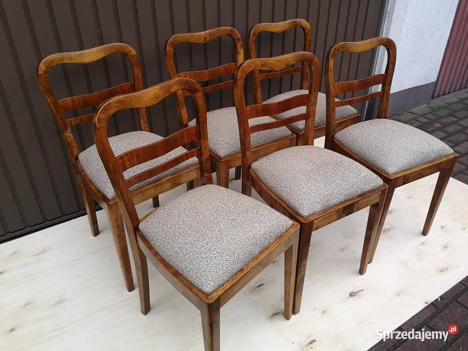 Krzesła ARTDECO Stare Antyk Komplet 6 Sztuk wielkopolskie sprzedam