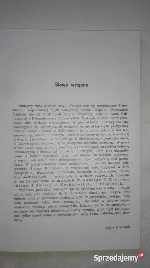 NOWE A Hrebenda Z problemów współczesnej myśli miękka Katowice