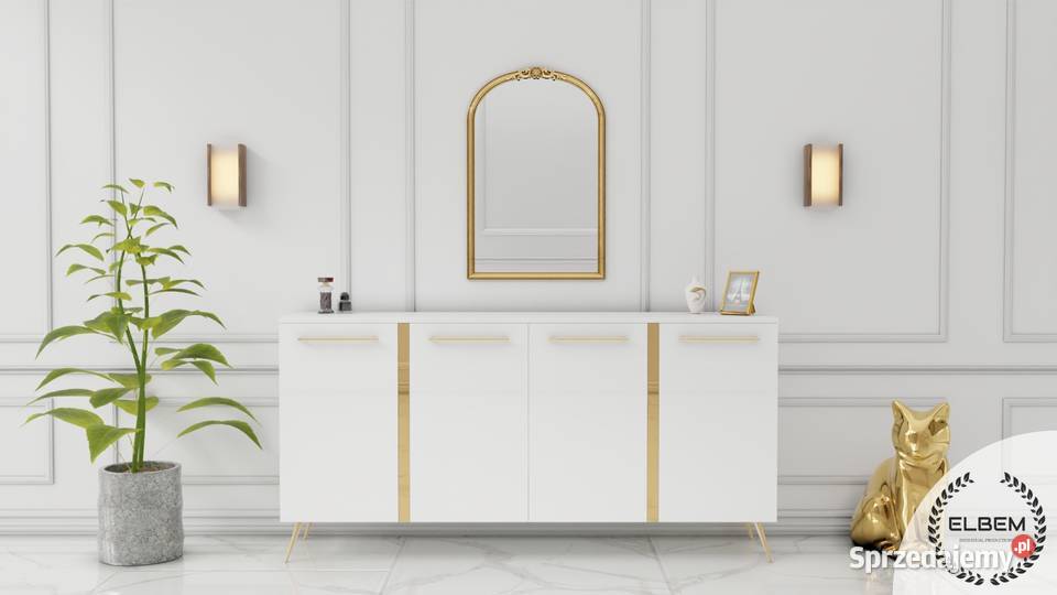 Lakierowana komoda biały połysk Glamour Komody świętokrzyskie Kielce