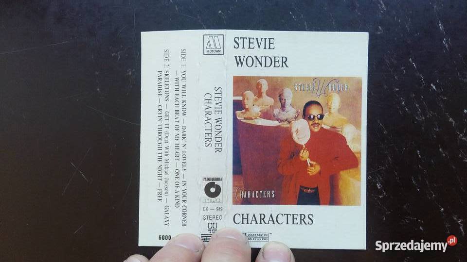 Kaseta magnetofonowa Stevie Wonder Characters podlaskie Siemiatycze sprzedam