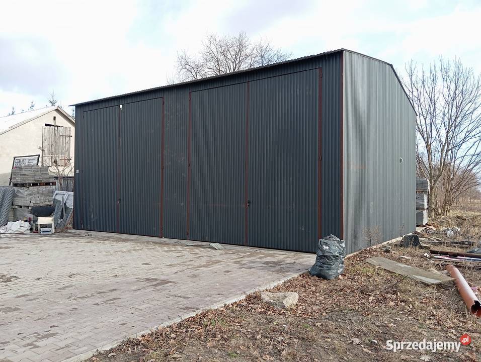 Garaż blaszany Grafitowy Magazyn Wiata Hala dolnośląskie Wrocław