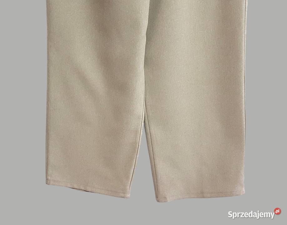 Damskie eleganckie beżowe spodnie materiałowe Chrzanów sprzedam