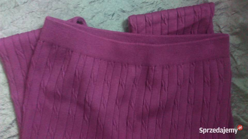 LEGGINSY bordowe RAJTUZY r 4042 Dzianina stan