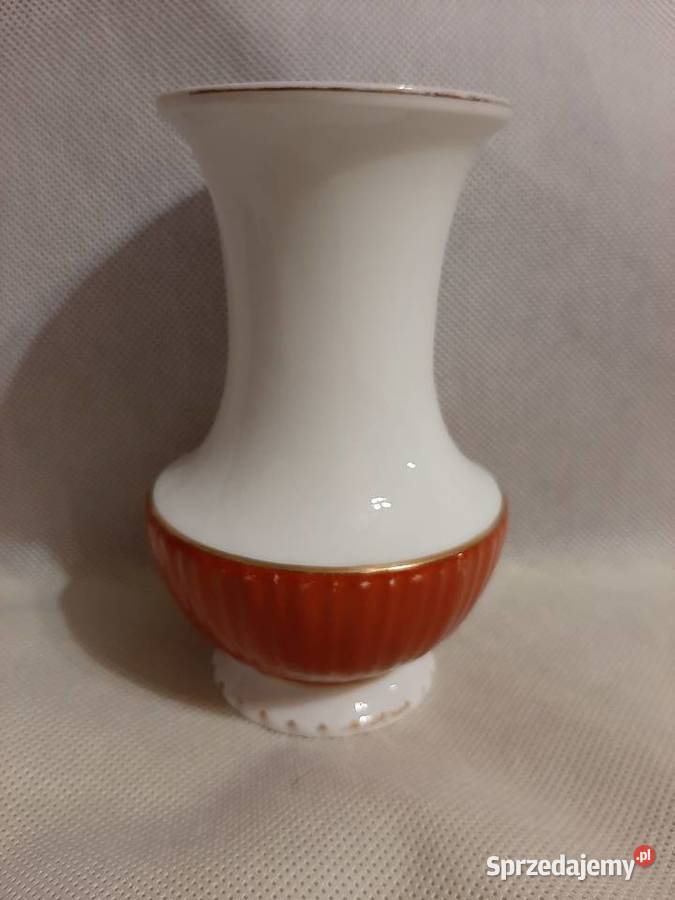 Piękny niemiecki porcelanowy wazon sygnowany Porcelana i szkło Inowrocław