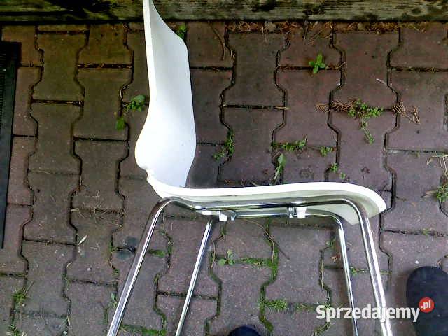 Krzesła drewno metal 6 sztuk 40cm Zakopane