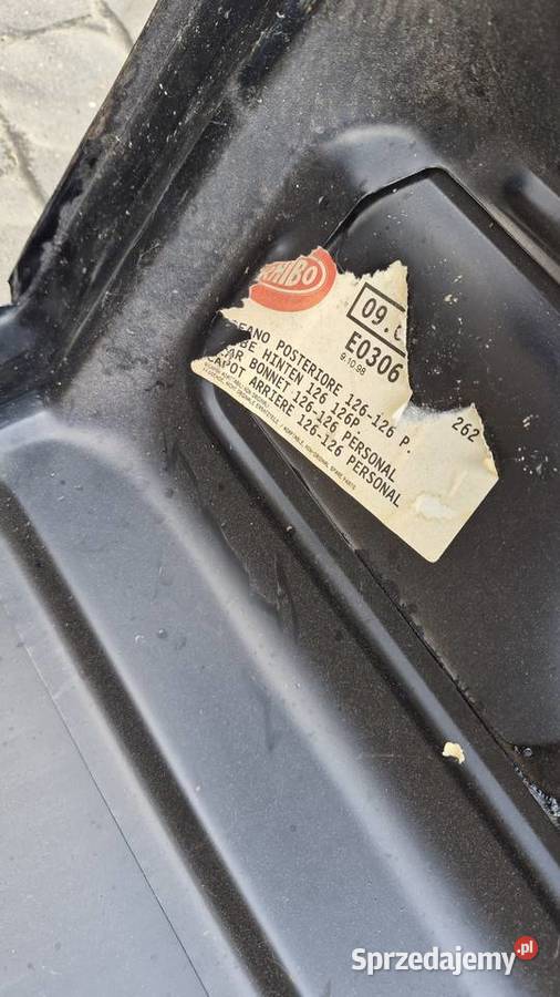 Fiat 126p klapa pokrywa silnika nowa oryginał osobowe Środa Wielkopolska