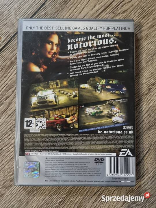 NEED FOR SPEED MOST WANTED 2 PLAYSTATION 2 Sony Playstation 2 Kultura i Rozrywka pomorskie
