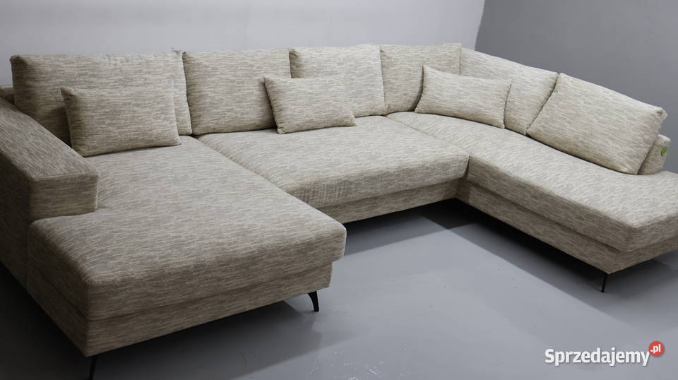 TDJ Nowy wieli narożnik U beżowa tkanina rogówka Narożniki Poznań