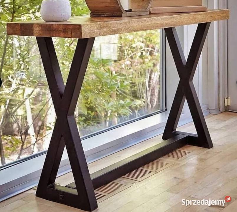 Konsola loft BLAT SOSNOWY NA WYMIAR konstrukcja Bartoszyce