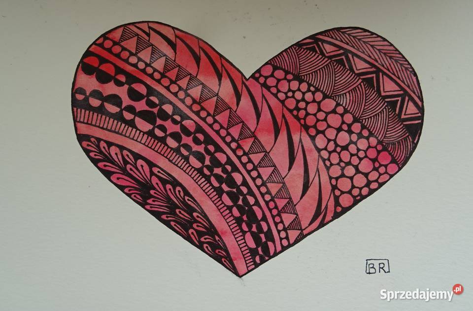 Akwarela Akwarelka Obraz pt Serce rozmiar 21 x Warszawa