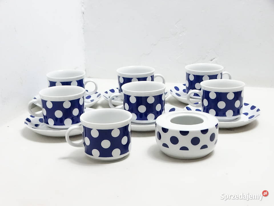 Zestaw Porcelanowy W Grochy Wellco Krefeld