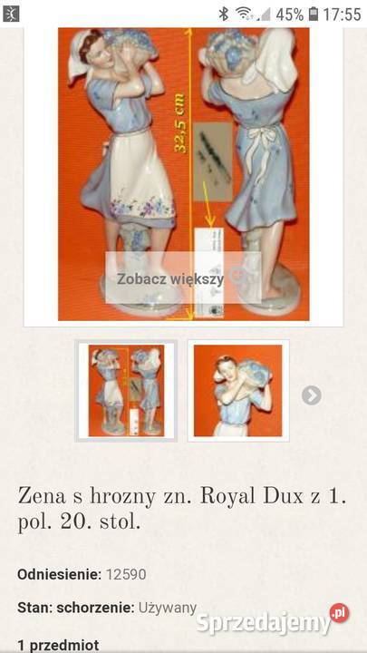 Figurka antyczny Royal Dux Unikat lata 20 te