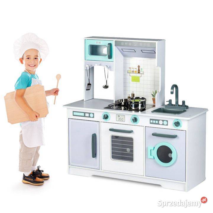 Drewniana kuchnia XXL z pralką akcesoria Bielsk Podlaski