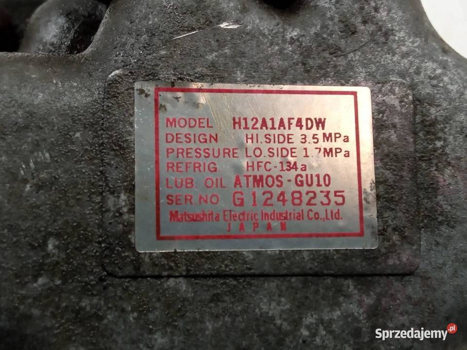 SPRĘŻARKA KLIMATYZACJI H12A1AF4DW 18 16V Mazda 6 osobowe Kompresory klimatyzacji