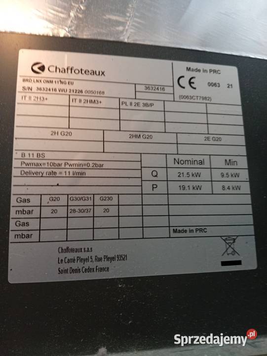 Piec gazowy cwu Aristonchaffoteaux Lublin
