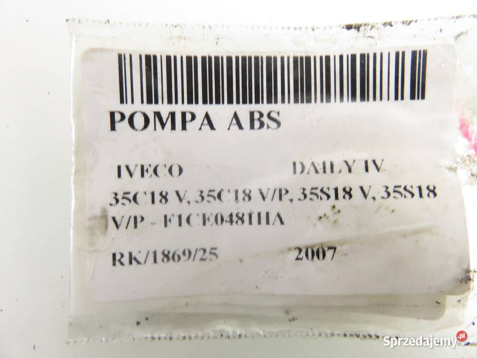 POMPA ABS IVECO DAILY IV 0265950631 Układ ABS i ESP