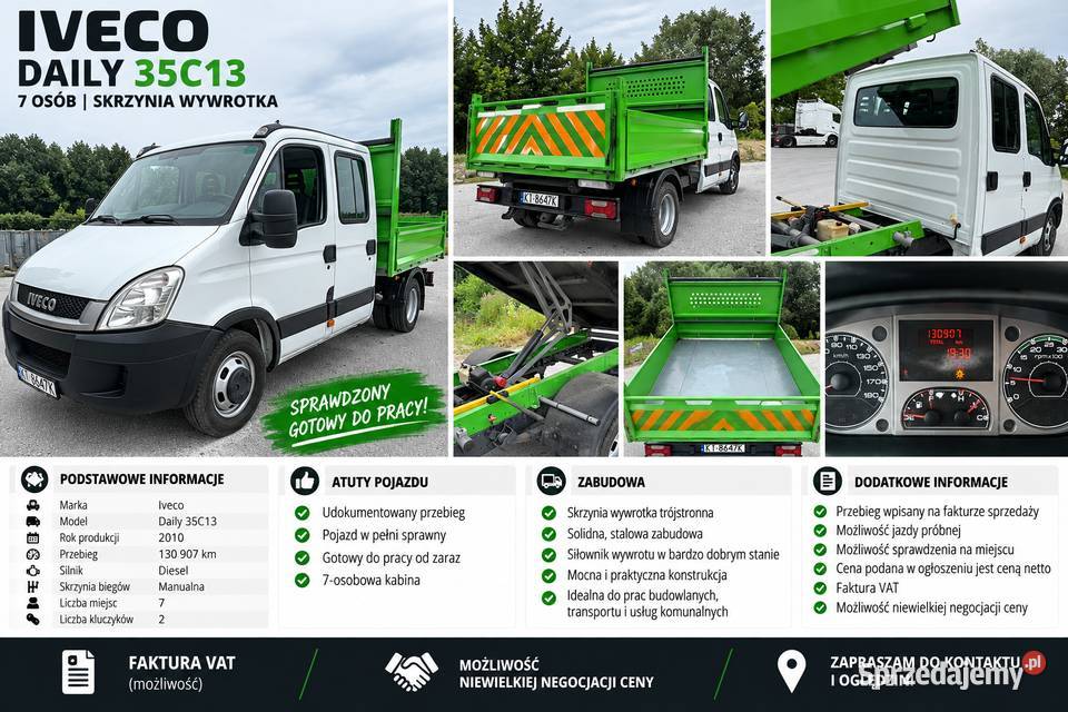 IVECO DAILY 35C13 7 OSÓB 130 907 STAN diesel