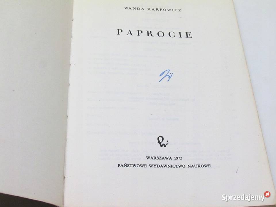 Paprocie Karpowicz Wanda Przemyśl sprzedam