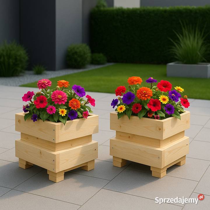 donica ogrodowa doniczka donice drewniane meble podkarpackie Rudnik nad Sanem