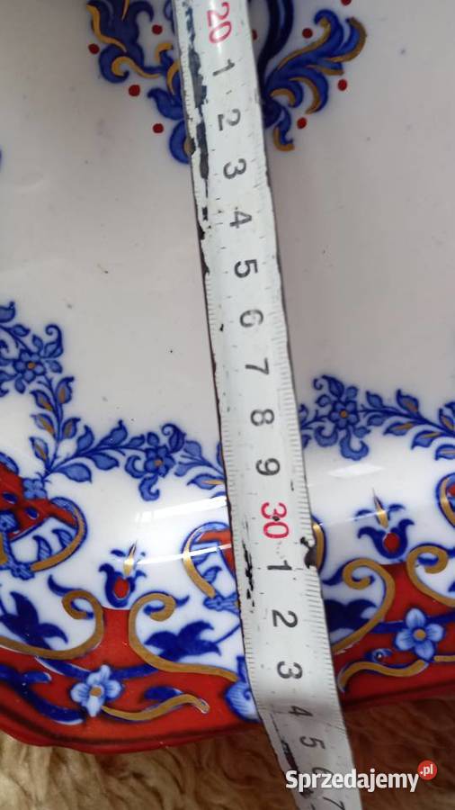 Kobalt złoto i brązduży polmisek Warszawa